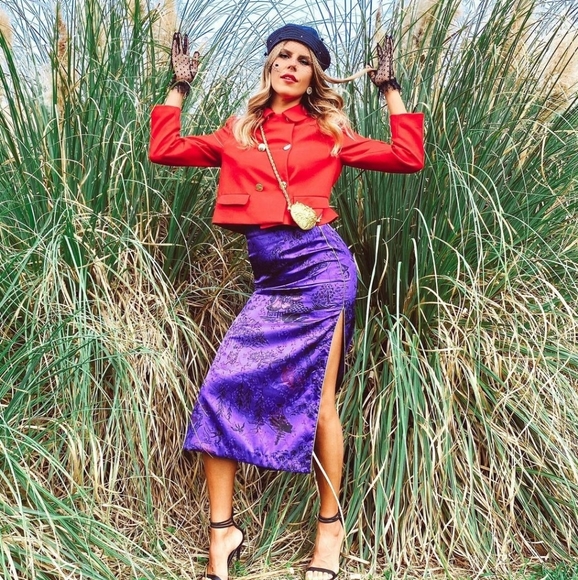 Zara printed skirt with pipping - Picture 4 of 9